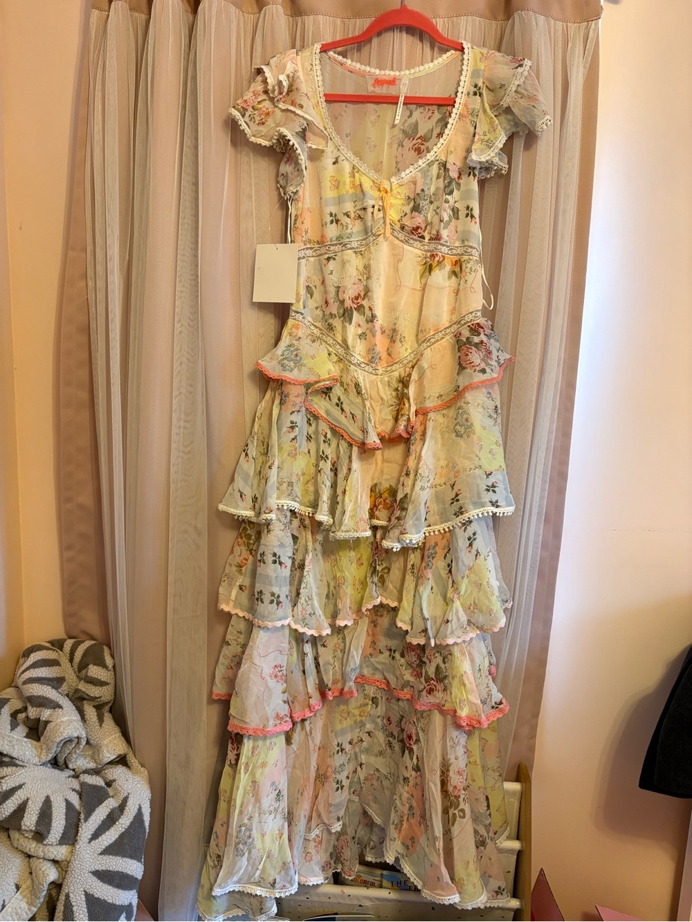 Free People NWT  Feme Romantic Fairytale Midi/Maxi Dress Love You Bunches $450 - Picture 4 of 10